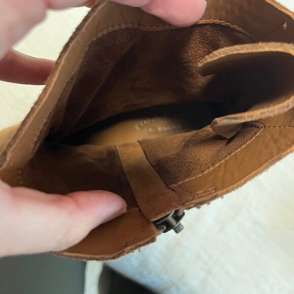 Kork-Ease Brown Leather Heeled Ankle Booties Size 11 - Picture 2 of 8